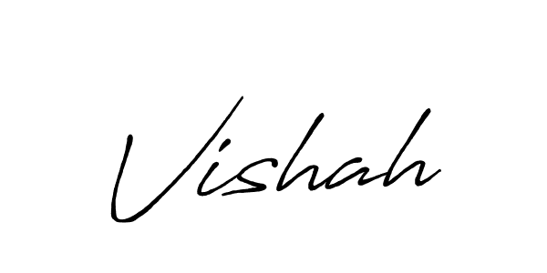 Design your own signature with our free online signature maker. With this signature software, you can create a handwritten (Antro_Vectra_Bolder) signature for name Vishah. Vishah signature style 7 images and pictures png