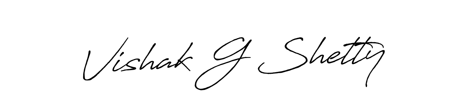It looks lik you need a new signature style for name Vishak G Shetty. Design unique handwritten (Antro_Vectra_Bolder) signature with our free signature maker in just a few clicks. Vishak G Shetty signature style 7 images and pictures png
