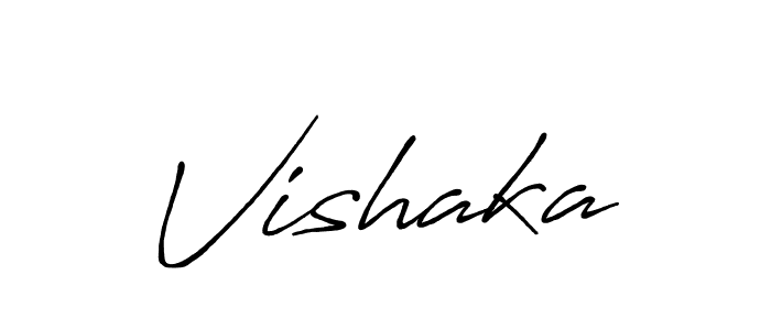Make a beautiful signature design for name Vishaka. Use this online signature maker to create a handwritten signature for free. Vishaka signature style 7 images and pictures png