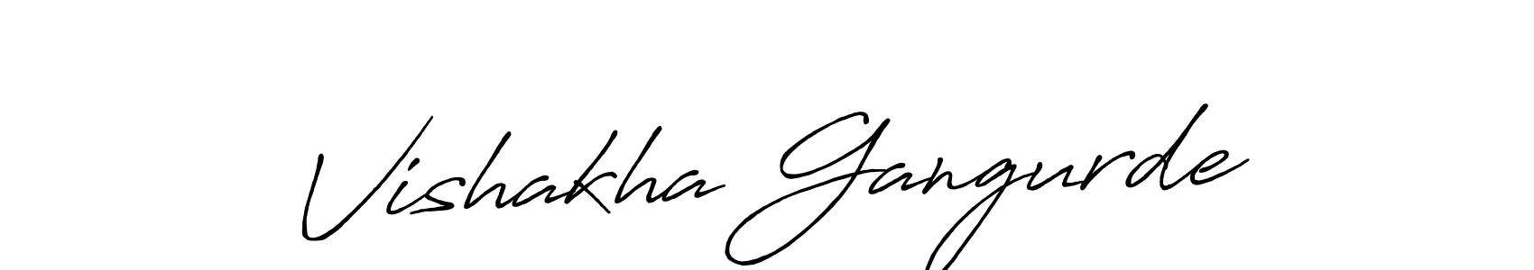 How to make Vishakha Gangurde signature? Antro_Vectra_Bolder is a professional autograph style. Create handwritten signature for Vishakha Gangurde name. Vishakha Gangurde signature style 7 images and pictures png