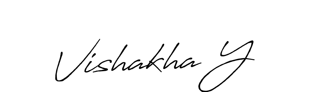 Vishakha Y stylish signature style. Best Handwritten Sign (Antro_Vectra_Bolder) for my name. Handwritten Signature Collection Ideas for my name Vishakha Y. Vishakha Y signature style 7 images and pictures png