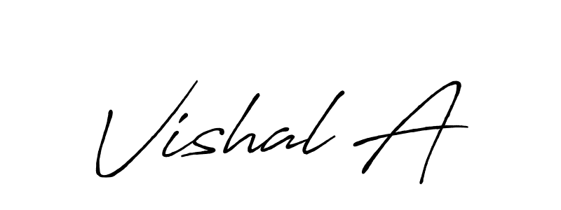 Also You can easily find your signature by using the search form. We will create Vishal A name handwritten signature images for you free of cost using Antro_Vectra_Bolder sign style. Vishal A signature style 7 images and pictures png