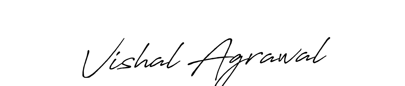 Create a beautiful signature design for name Vishal Agrawal. With this signature (Antro_Vectra_Bolder) fonts, you can make a handwritten signature for free. Vishal Agrawal signature style 7 images and pictures png