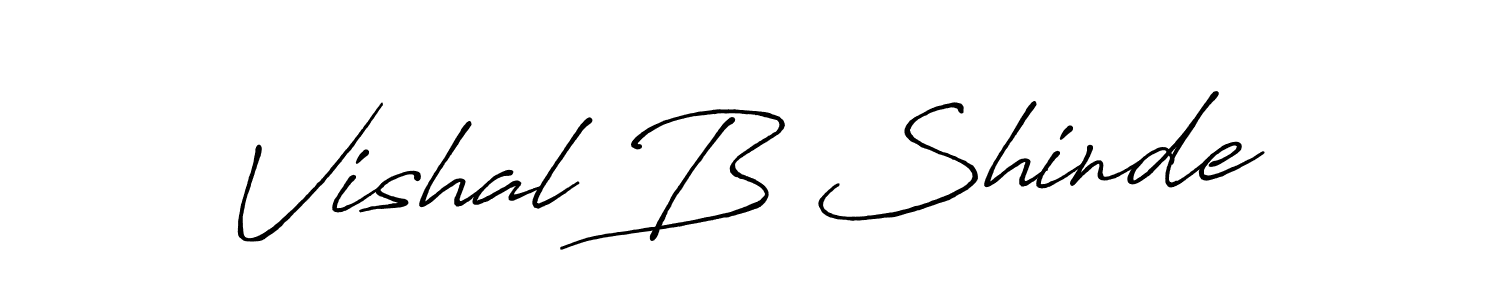 Create a beautiful signature design for name Vishal B Shinde. With this signature (Antro_Vectra_Bolder) fonts, you can make a handwritten signature for free. Vishal B Shinde signature style 7 images and pictures png