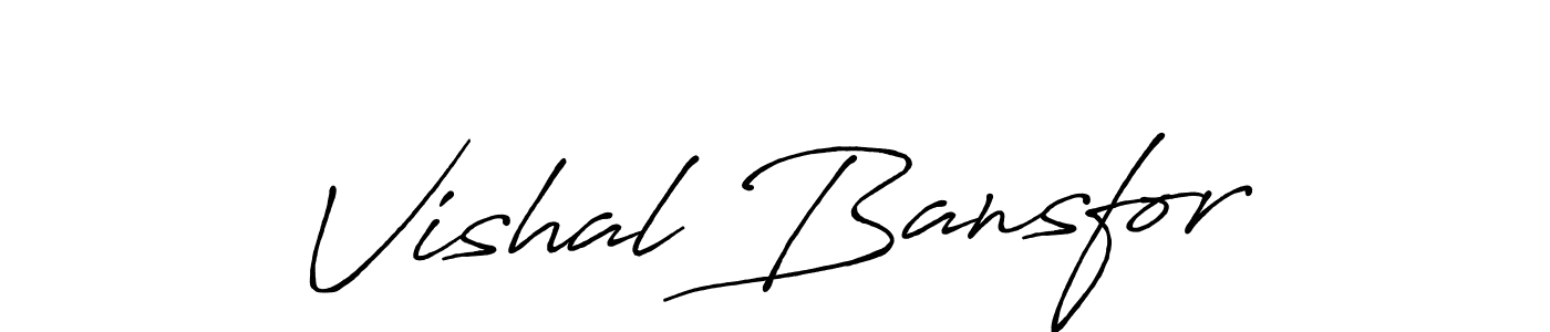 It looks lik you need a new signature style for name Vishal Bansfor. Design unique handwritten (Antro_Vectra_Bolder) signature with our free signature maker in just a few clicks. Vishal Bansfor signature style 7 images and pictures png