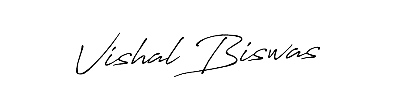 How to make Vishal Biswas name signature. Use Antro_Vectra_Bolder style for creating short signs online. This is the latest handwritten sign. Vishal Biswas signature style 7 images and pictures png