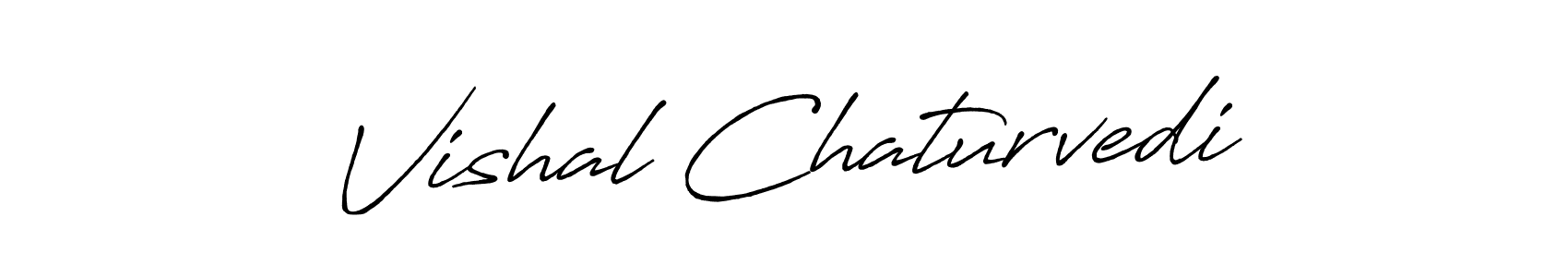 How to make Vishal Chaturvedi name signature. Use Antro_Vectra_Bolder style for creating short signs online. This is the latest handwritten sign. Vishal Chaturvedi signature style 7 images and pictures png