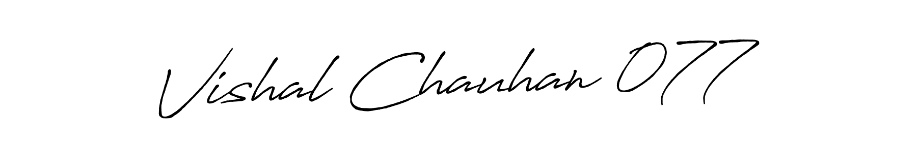 How to make Vishal Chauhan 077 name signature. Use Antro_Vectra_Bolder style for creating short signs online. This is the latest handwritten sign. Vishal Chauhan 077 signature style 7 images and pictures png