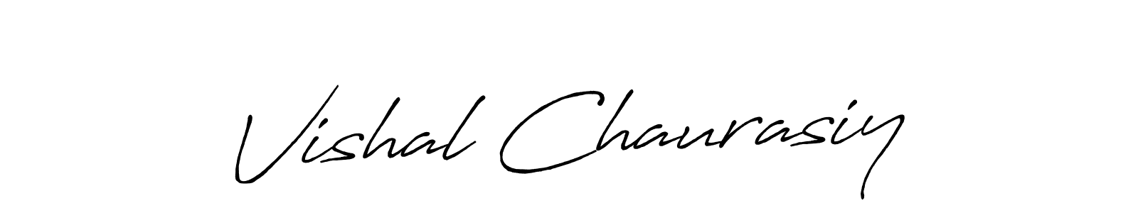 Make a beautiful signature design for name Vishal Chaurasiy. With this signature (Antro_Vectra_Bolder) style, you can create a handwritten signature for free. Vishal Chaurasiy signature style 7 images and pictures png