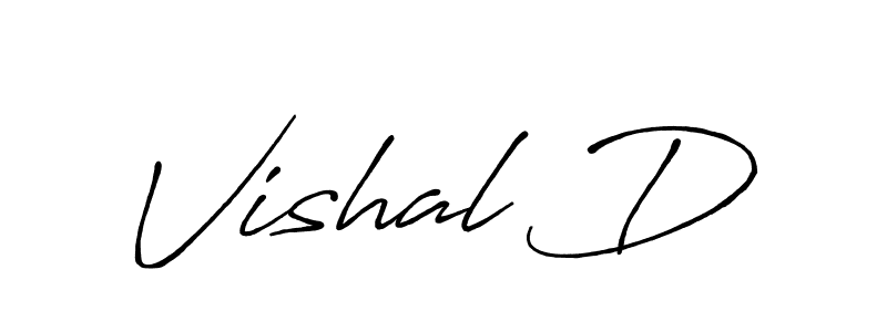 The best way (Antro_Vectra_Bolder) to make a short signature is to pick only two or three words in your name. The name Vishal D include a total of six letters. For converting this name. Vishal D signature style 7 images and pictures png