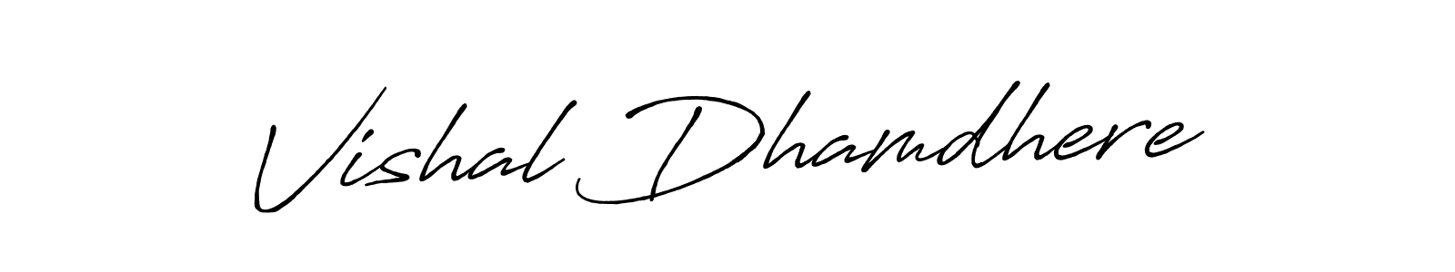 The best way (Antro_Vectra_Bolder) to make a short signature is to pick only two or three words in your name. The name Vishal Dhamdhere include a total of six letters. For converting this name. Vishal Dhamdhere signature style 7 images and pictures png