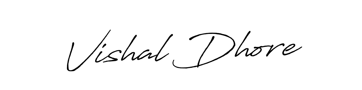 Create a beautiful signature design for name Vishal Dhore. With this signature (Antro_Vectra_Bolder) fonts, you can make a handwritten signature for free. Vishal Dhore signature style 7 images and pictures png