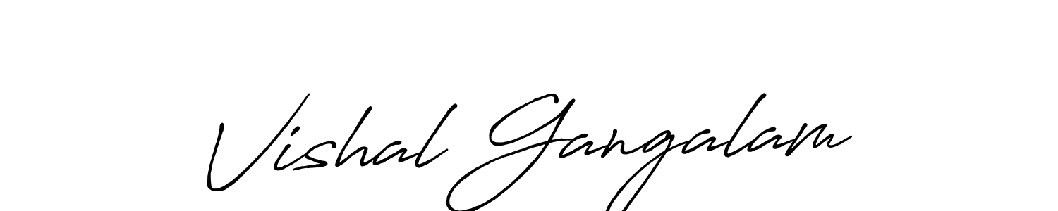 Once you've used our free online signature maker to create your best signature Antro_Vectra_Bolder style, it's time to enjoy all of the benefits that Vishal Gangalam name signing documents. Vishal Gangalam signature style 7 images and pictures png