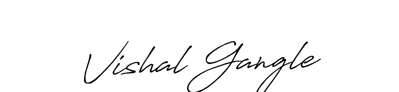 You should practise on your own different ways (Antro_Vectra_Bolder) to write your name (Vishal Gangle) in signature. don't let someone else do it for you. Vishal Gangle signature style 7 images and pictures png