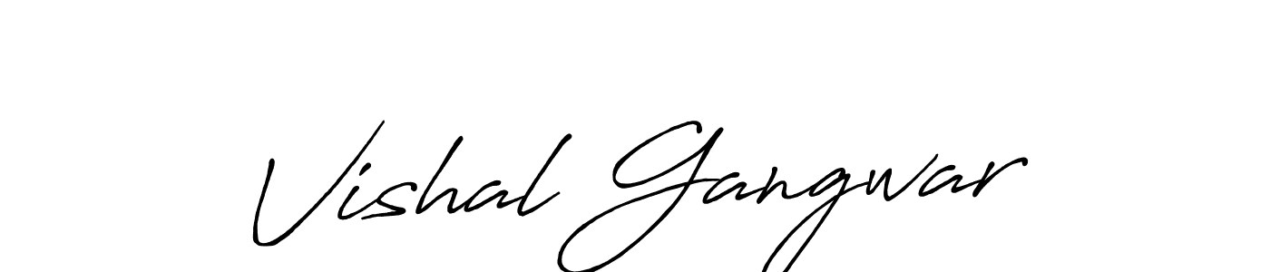 Antro_Vectra_Bolder is a professional signature style that is perfect for those who want to add a touch of class to their signature. It is also a great choice for those who want to make their signature more unique. Get Vishal Gangwar name to fancy signature for free. Vishal Gangwar signature style 7 images and pictures png