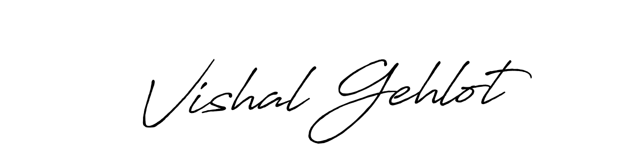 Also we have Vishal Gehlot name is the best signature style. Create professional handwritten signature collection using Antro_Vectra_Bolder autograph style. Vishal Gehlot signature style 7 images and pictures png