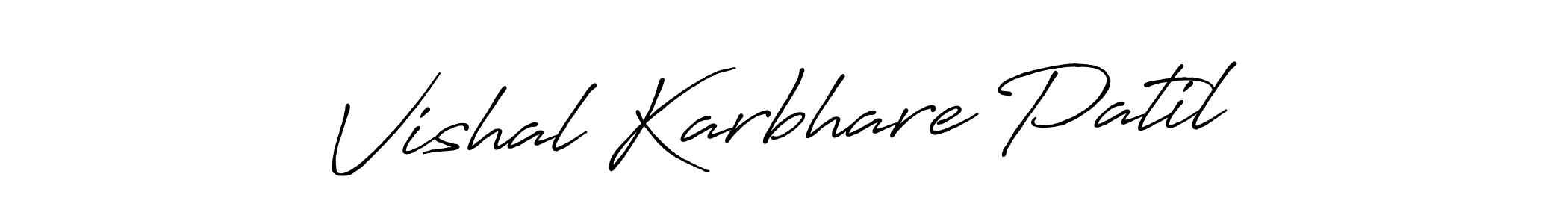 Design your own signature with our free online signature maker. With this signature software, you can create a handwritten (Antro_Vectra_Bolder) signature for name Vishal Karbhare Patil. Vishal Karbhare Patil signature style 7 images and pictures png