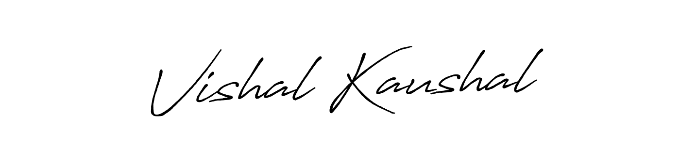 Design your own signature with our free online signature maker. With this signature software, you can create a handwritten (Antro_Vectra_Bolder) signature for name Vishal Kaushal. Vishal Kaushal signature style 7 images and pictures png