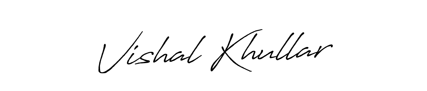Design your own signature with our free online signature maker. With this signature software, you can create a handwritten (Antro_Vectra_Bolder) signature for name Vishal Khullar. Vishal Khullar signature style 7 images and pictures png