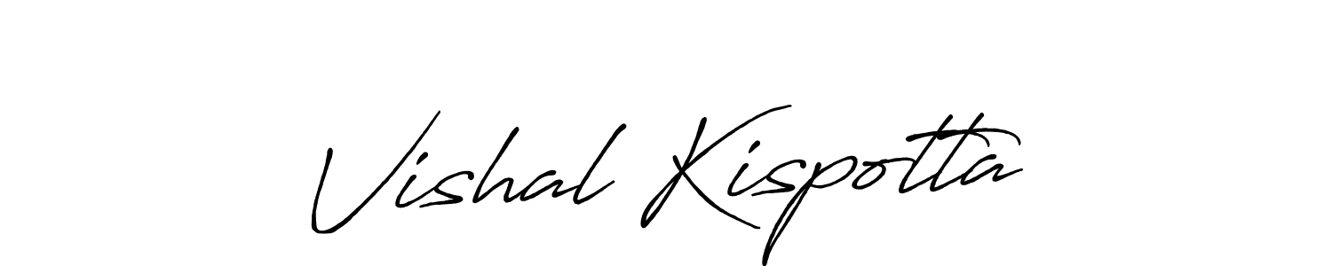 Design your own signature with our free online signature maker. With this signature software, you can create a handwritten (Antro_Vectra_Bolder) signature for name Vishal Kispotta. Vishal Kispotta signature style 7 images and pictures png