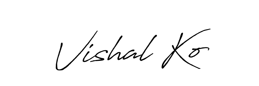 Use a signature maker to create a handwritten signature online. With this signature software, you can design (Antro_Vectra_Bolder) your own signature for name Vishal Ko. Vishal Ko signature style 7 images and pictures png