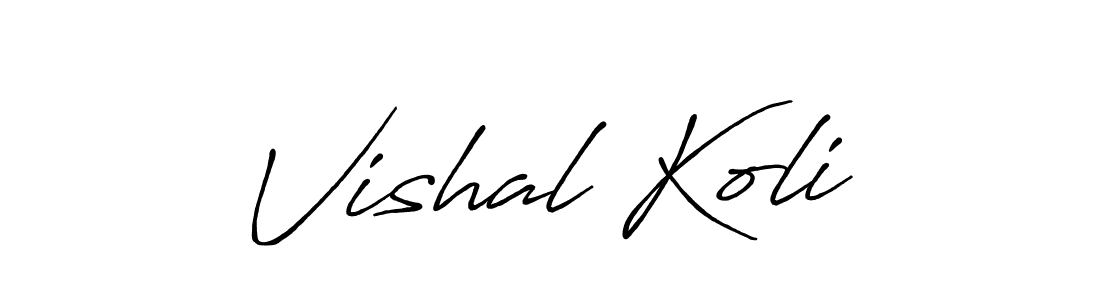 Vishal Koli stylish signature style. Best Handwritten Sign (Antro_Vectra_Bolder) for my name. Handwritten Signature Collection Ideas for my name Vishal Koli. Vishal Koli signature style 7 images and pictures png