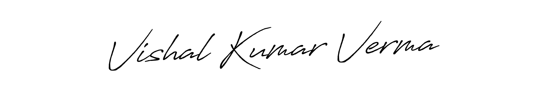 Vishal Kumar Verma stylish signature style. Best Handwritten Sign (Antro_Vectra_Bolder) for my name. Handwritten Signature Collection Ideas for my name Vishal Kumar Verma. Vishal Kumar Verma signature style 7 images and pictures png