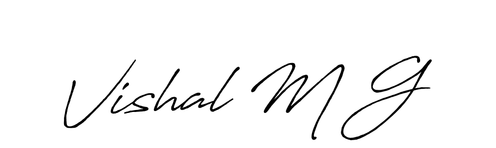 Also You can easily find your signature by using the search form. We will create Vishal M G name handwritten signature images for you free of cost using Antro_Vectra_Bolder sign style. Vishal M G signature style 7 images and pictures png