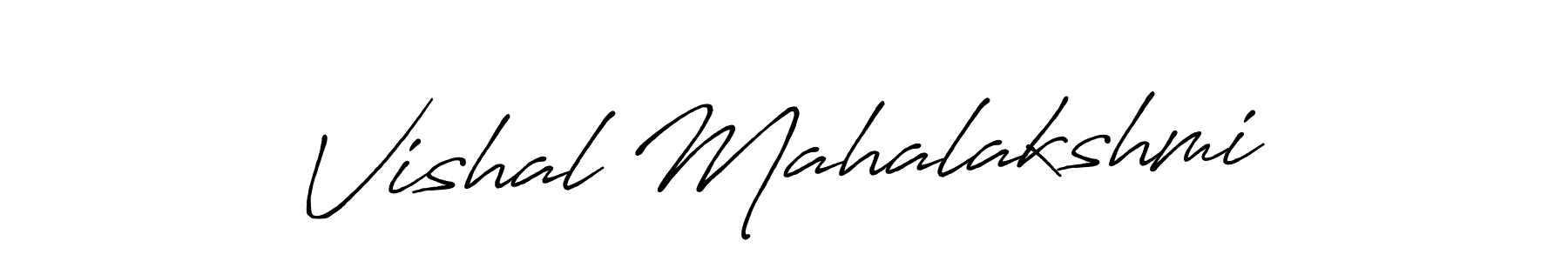 Antro_Vectra_Bolder is a professional signature style that is perfect for those who want to add a touch of class to their signature. It is also a great choice for those who want to make their signature more unique. Get Vishal Mahalakshmi name to fancy signature for free. Vishal Mahalakshmi signature style 7 images and pictures png
