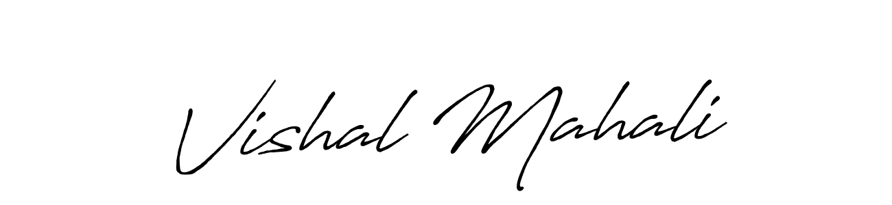Make a beautiful signature design for name Vishal Mahali. With this signature (Antro_Vectra_Bolder) style, you can create a handwritten signature for free. Vishal Mahali signature style 7 images and pictures png