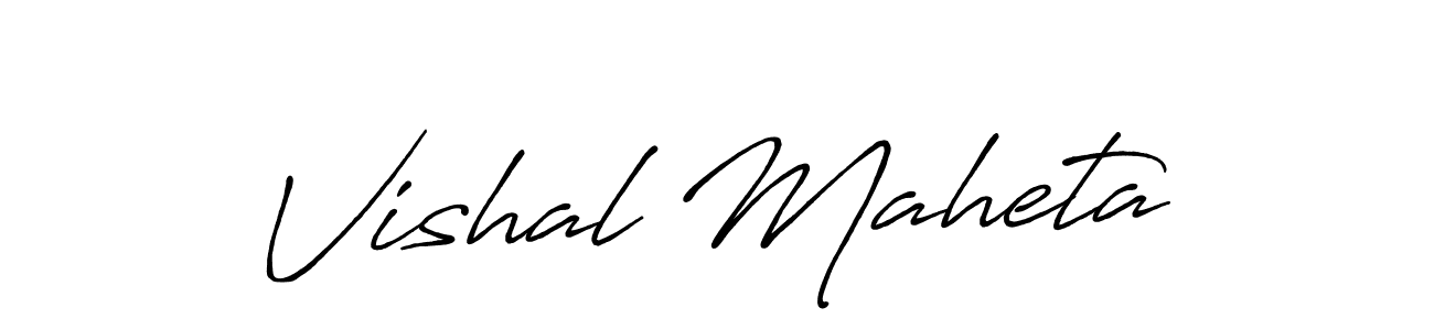 Vishal Maheta stylish signature style. Best Handwritten Sign (Antro_Vectra_Bolder) for my name. Handwritten Signature Collection Ideas for my name Vishal Maheta. Vishal Maheta signature style 7 images and pictures png