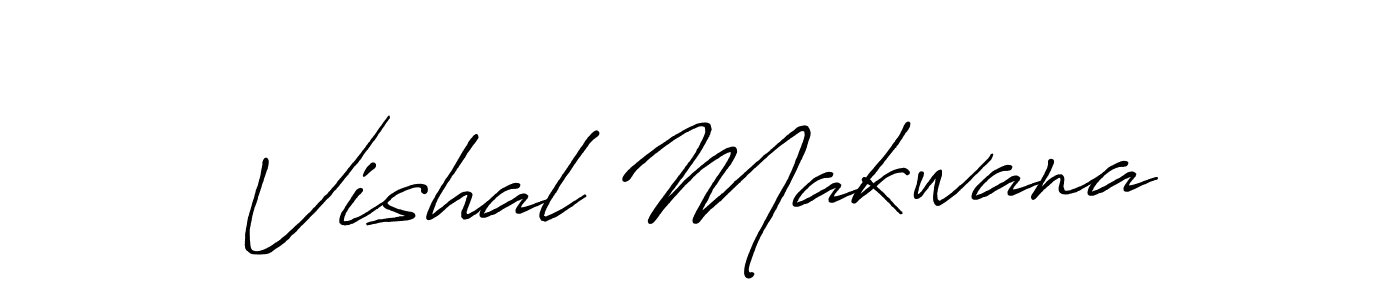 Vishal Makwana stylish signature style. Best Handwritten Sign (Antro_Vectra_Bolder) for my name. Handwritten Signature Collection Ideas for my name Vishal Makwana. Vishal Makwana signature style 7 images and pictures png