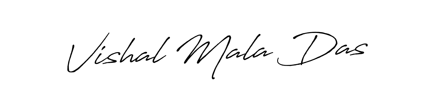 Vishal Mala Das stylish signature style. Best Handwritten Sign (Antro_Vectra_Bolder) for my name. Handwritten Signature Collection Ideas for my name Vishal Mala Das. Vishal Mala Das signature style 7 images and pictures png