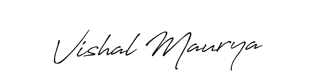 Make a beautiful signature design for name Vishal Maurya. With this signature (Antro_Vectra_Bolder) style, you can create a handwritten signature for free. Vishal Maurya signature style 7 images and pictures png