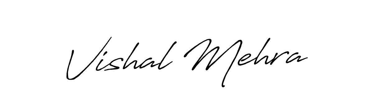 This is the best signature style for the Vishal Mehra name. Also you like these signature font (Antro_Vectra_Bolder). Mix name signature. Vishal Mehra signature style 7 images and pictures png