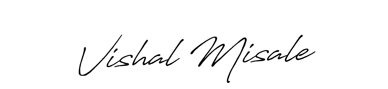 How to make Vishal Misale name signature. Use Antro_Vectra_Bolder style for creating short signs online. This is the latest handwritten sign. Vishal Misale signature style 7 images and pictures png