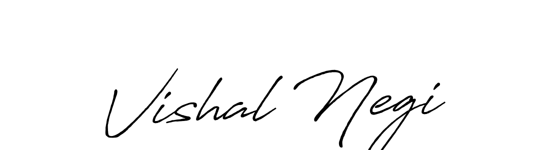 Design your own signature with our free online signature maker. With this signature software, you can create a handwritten (Antro_Vectra_Bolder) signature for name Vishal Negi. Vishal Negi signature style 7 images and pictures png