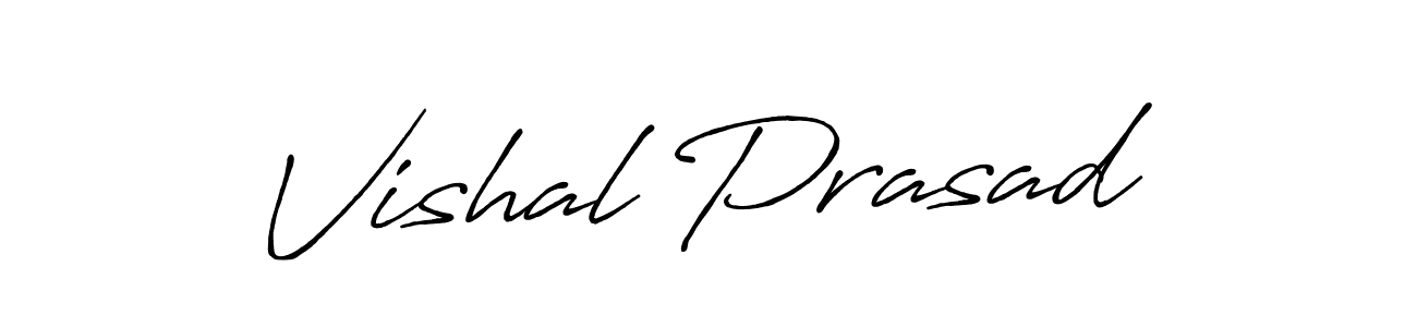 Make a beautiful signature design for name Vishal Prasad. With this signature (Antro_Vectra_Bolder) style, you can create a handwritten signature for free. Vishal Prasad signature style 7 images and pictures png