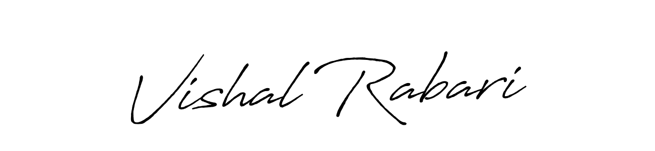 Use a signature maker to create a handwritten signature online. With this signature software, you can design (Antro_Vectra_Bolder) your own signature for name Vishal Rabari. Vishal Rabari signature style 7 images and pictures png