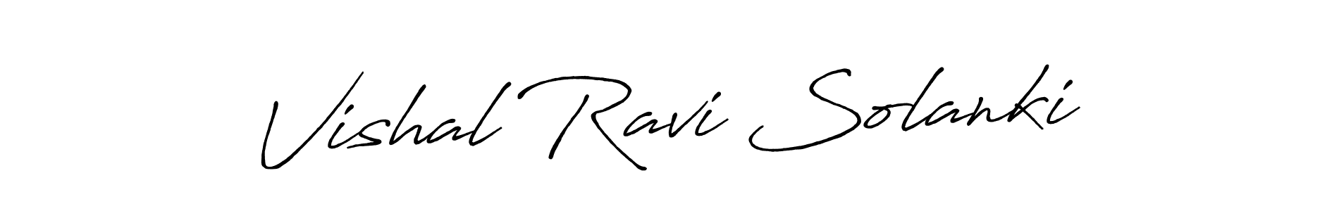 Make a beautiful signature design for name Vishal Ravi Solanki. With this signature (Antro_Vectra_Bolder) style, you can create a handwritten signature for free. Vishal Ravi Solanki signature style 7 images and pictures png