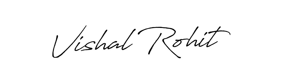 How to make Vishal Rohit name signature. Use Antro_Vectra_Bolder style for creating short signs online. This is the latest handwritten sign. Vishal Rohit signature style 7 images and pictures png