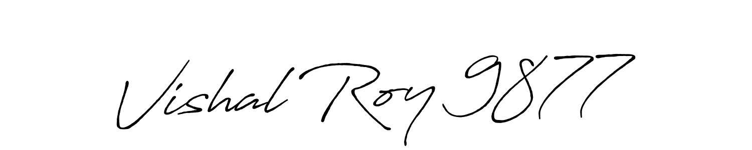 How to make Vishal Roy 9877 name signature. Use Antro_Vectra_Bolder style for creating short signs online. This is the latest handwritten sign. Vishal Roy 9877 signature style 7 images and pictures png