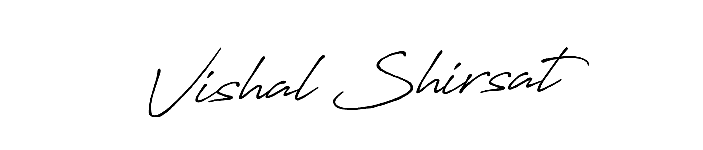 Make a beautiful signature design for name Vishal Shirsat. With this signature (Antro_Vectra_Bolder) style, you can create a handwritten signature for free. Vishal Shirsat signature style 7 images and pictures png