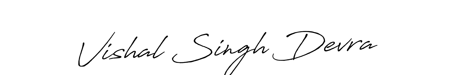 How to make Vishal Singh Devra name signature. Use Antro_Vectra_Bolder style for creating short signs online. This is the latest handwritten sign. Vishal Singh Devra signature style 7 images and pictures png