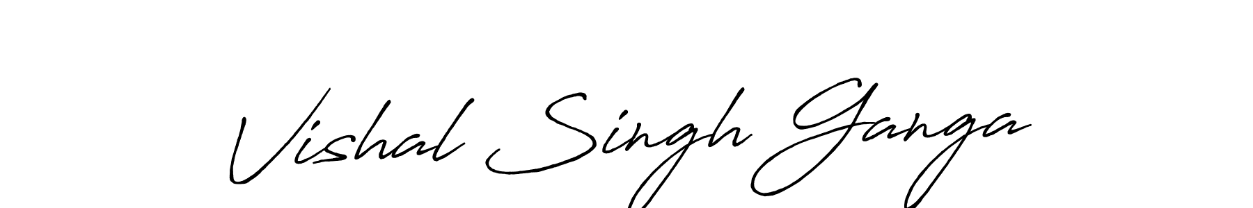 if you are searching for the best signature style for your name Vishal Singh Ganga. so please give up your signature search. here we have designed multiple signature styles  using Antro_Vectra_Bolder. Vishal Singh Ganga signature style 7 images and pictures png