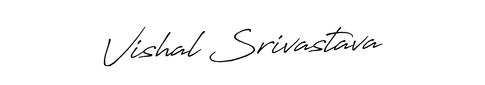 Create a beautiful signature design for name Vishal Srivastava. With this signature (Antro_Vectra_Bolder) fonts, you can make a handwritten signature for free. Vishal Srivastava signature style 7 images and pictures png