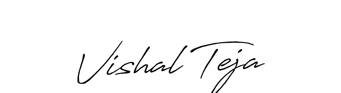 The best way (Antro_Vectra_Bolder) to make a short signature is to pick only two or three words in your name. The name Vishal Teja include a total of six letters. For converting this name. Vishal Teja signature style 7 images and pictures png