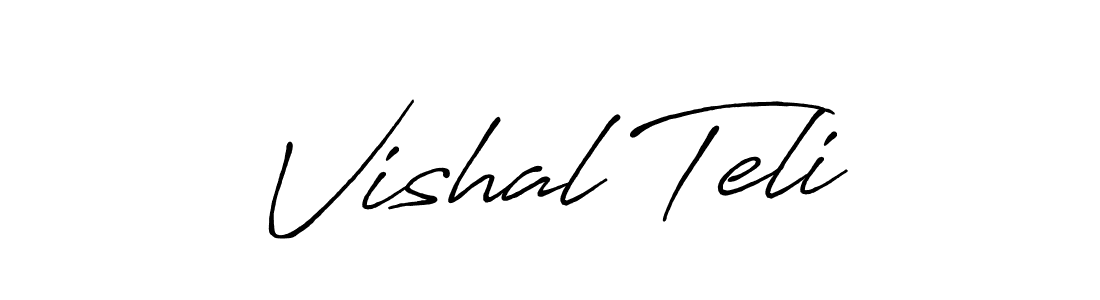How to make Vishal Teli signature? Antro_Vectra_Bolder is a professional autograph style. Create handwritten signature for Vishal Teli name. Vishal Teli signature style 7 images and pictures png