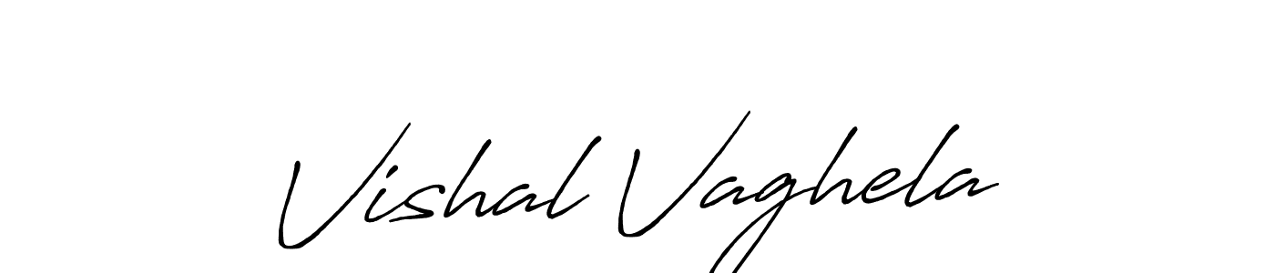 Design your own signature with our free online signature maker. With this signature software, you can create a handwritten (Antro_Vectra_Bolder) signature for name Vishal Vaghela. Vishal Vaghela signature style 7 images and pictures png