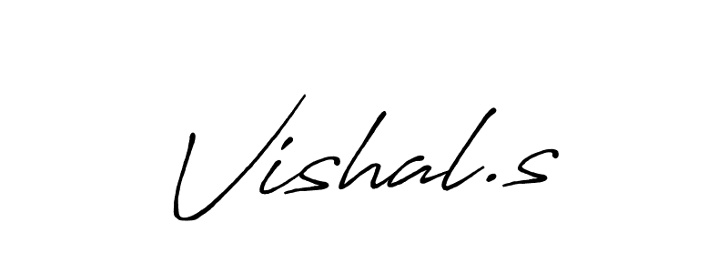 How to make Vishal.s name signature. Use Antro_Vectra_Bolder style for creating short signs online. This is the latest handwritten sign. Vishal.s signature style 7 images and pictures png